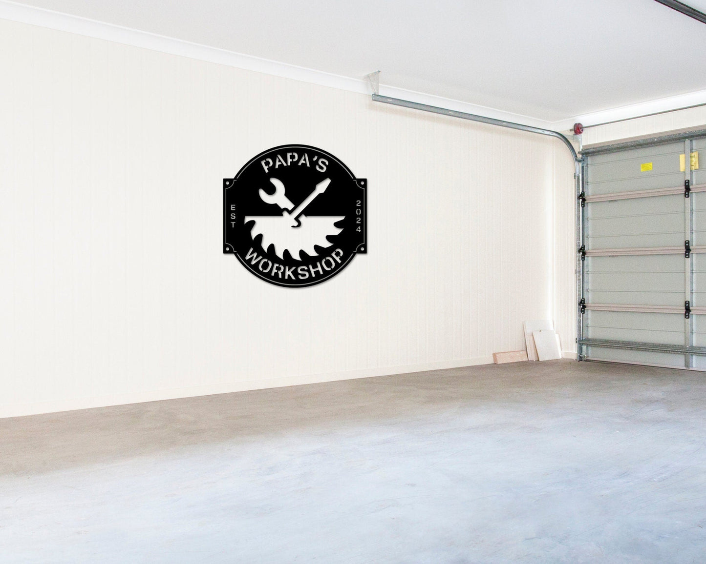Personalized Workshop & Garage Metal Sign – Father's Day Gift, Man Cave