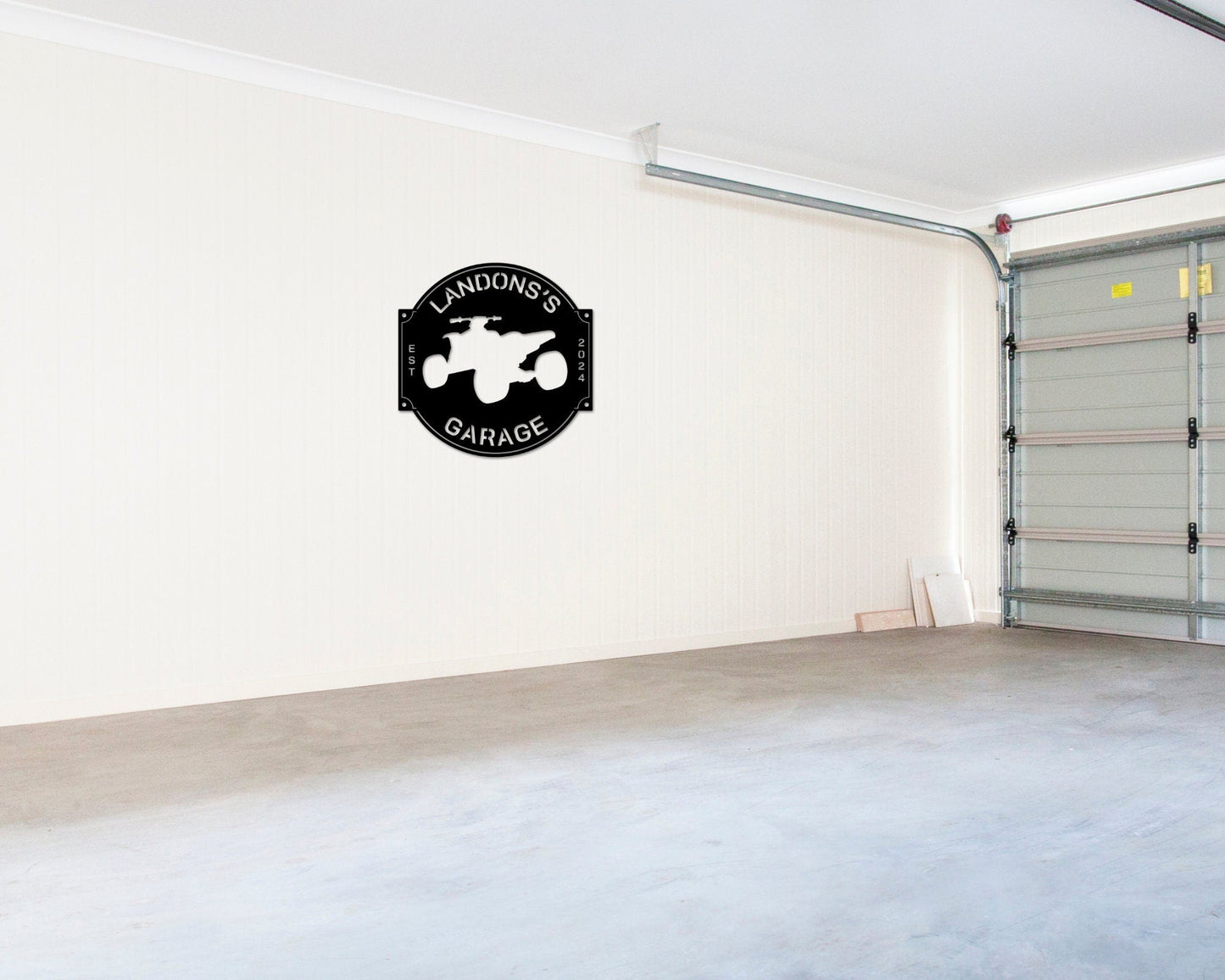 Personalized Four Wheeler & ATV Parking Metal Sign – Garage Decor