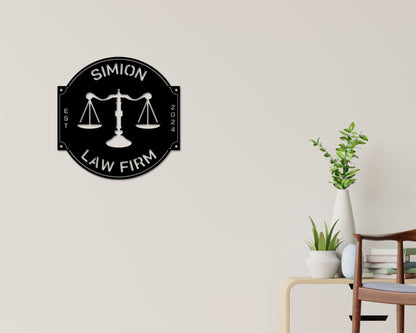 Custom Law Office Metal Sign – Personalized Lawyer & Attorney Decor