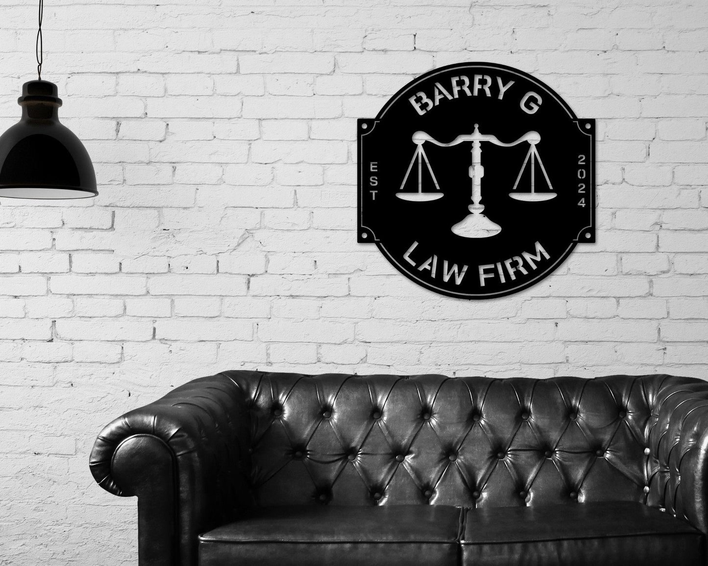 Custom Law Office Metal Sign – Personalized Lawyer & Attorney Decor