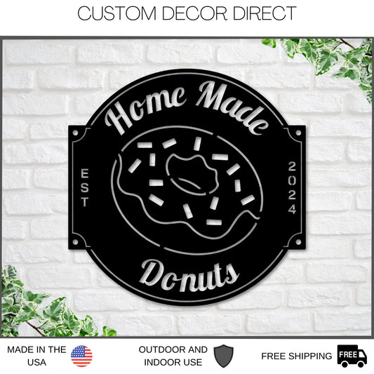 Custom Donut Shop Metal Sign – Personalized Bakery & Business Decor