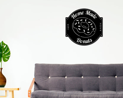 Custom Donut Shop Metal Sign – Personalized Bakery & Business Decor
