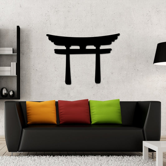 Torii Gate Japanese Metal Wall Art – Zen & Asian Landscape Decor