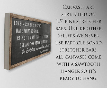 Love Must Be Sincere - Canvas
