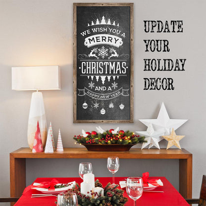 Merry Christmas Happy New Year - Canvas