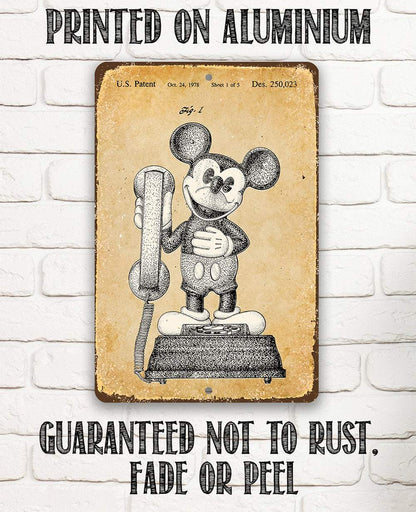 Mickey Mouse Phone - Metal Sign