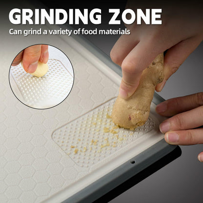 Dual-Sided Stainless Steel & Wheatgrass Cutting Board Set