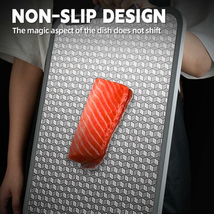 Dual-Sided Stainless Steel & Wheatgrass Cutting Board Set
