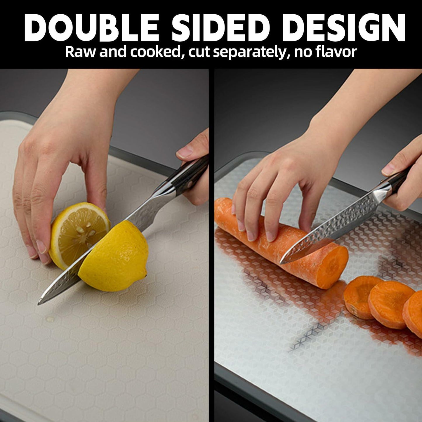 Dual-Sided Stainless Steel & Wheatgrass Cutting Board Set