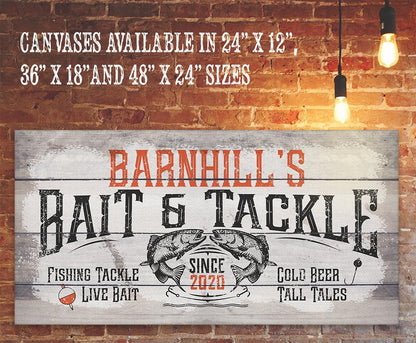 Personalized - Bait & Tackle - Canvas