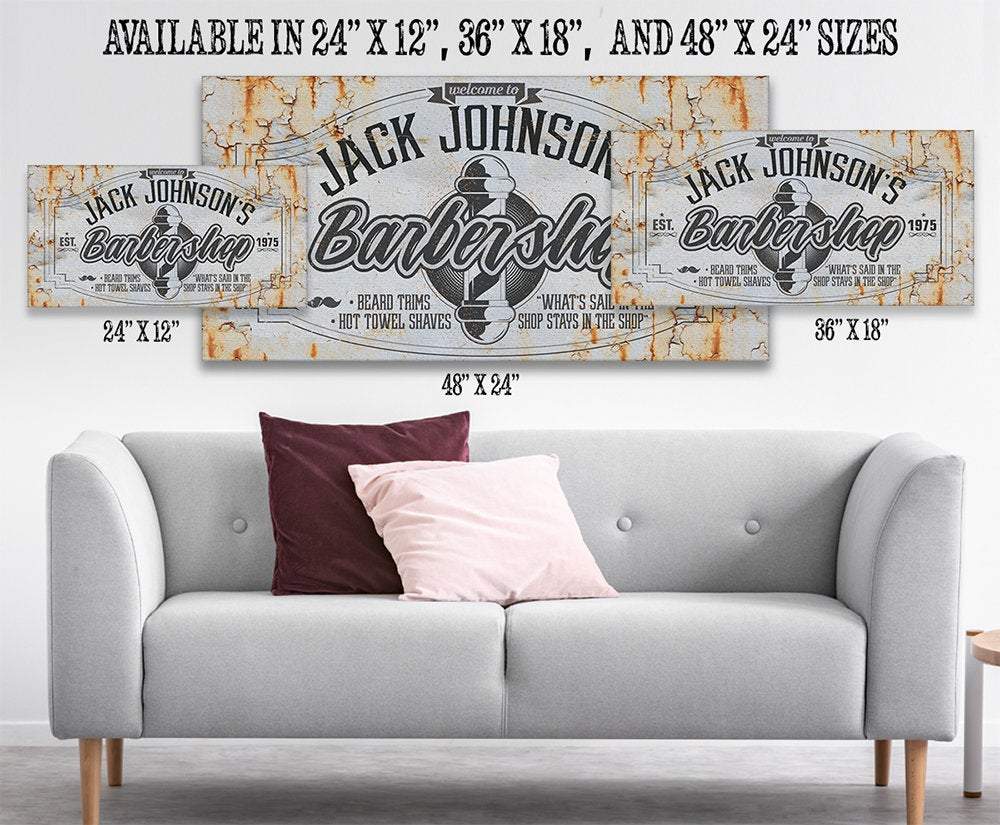 Personalized - Barber Shop - Canvas