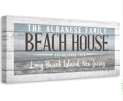 Personalized - Beach House - Canvas