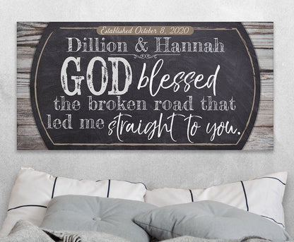 Personalized - Broken Road - Canvas