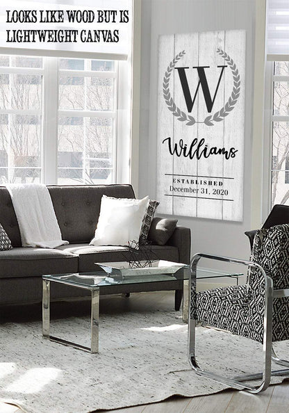 Personalized - Capital Letter Family - Canvas