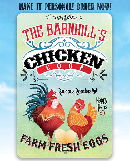 Personalized - Chicken Coop - Metal Sign