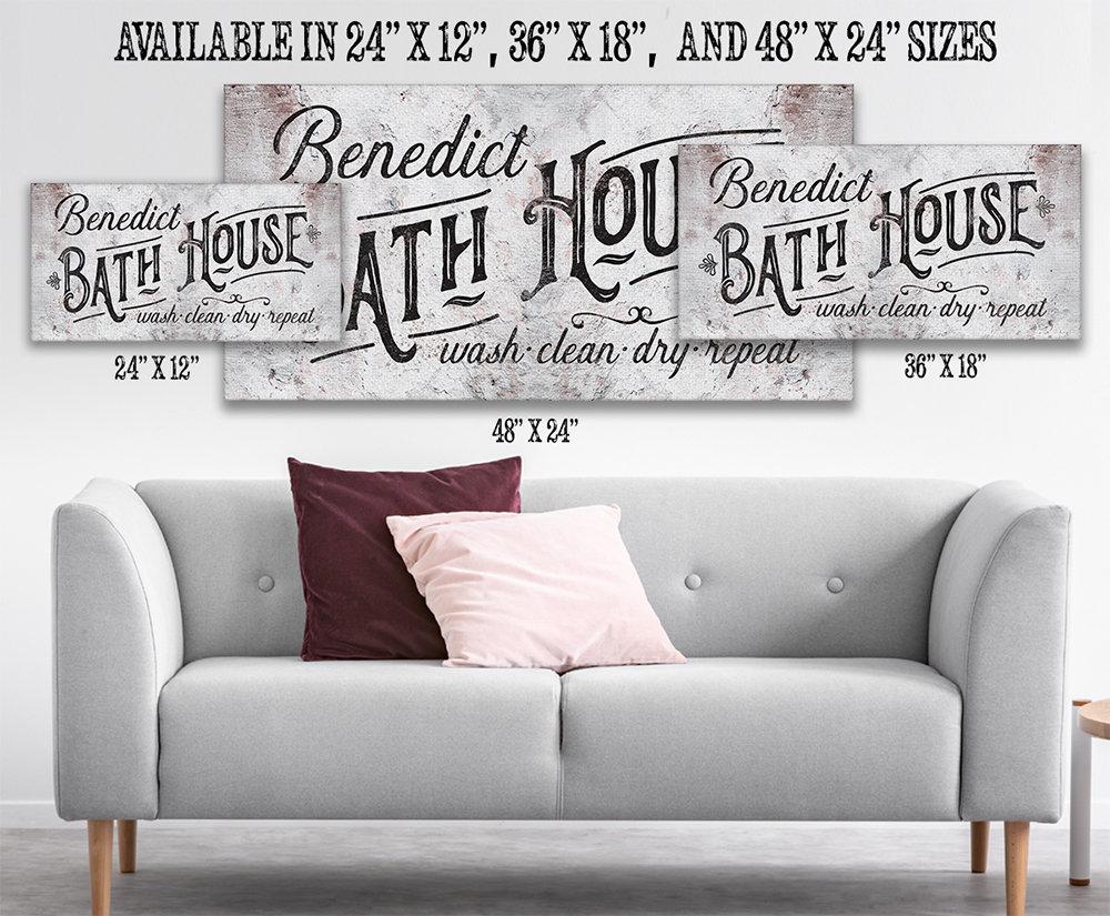 Personalized - Family Bath House - Canvas