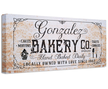 Personalized - Family Name Bakery - Canvas