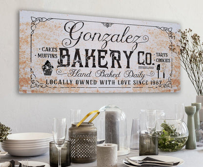 Personalized - Family Name Bakery - Canvas