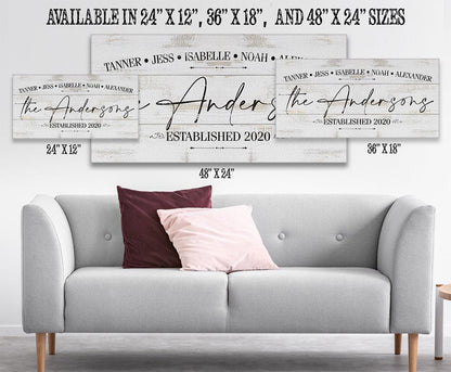 Personalized - Family Name - Canvas