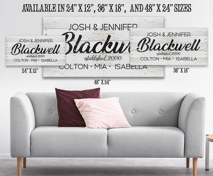 Personalized - Family Name - Canvas