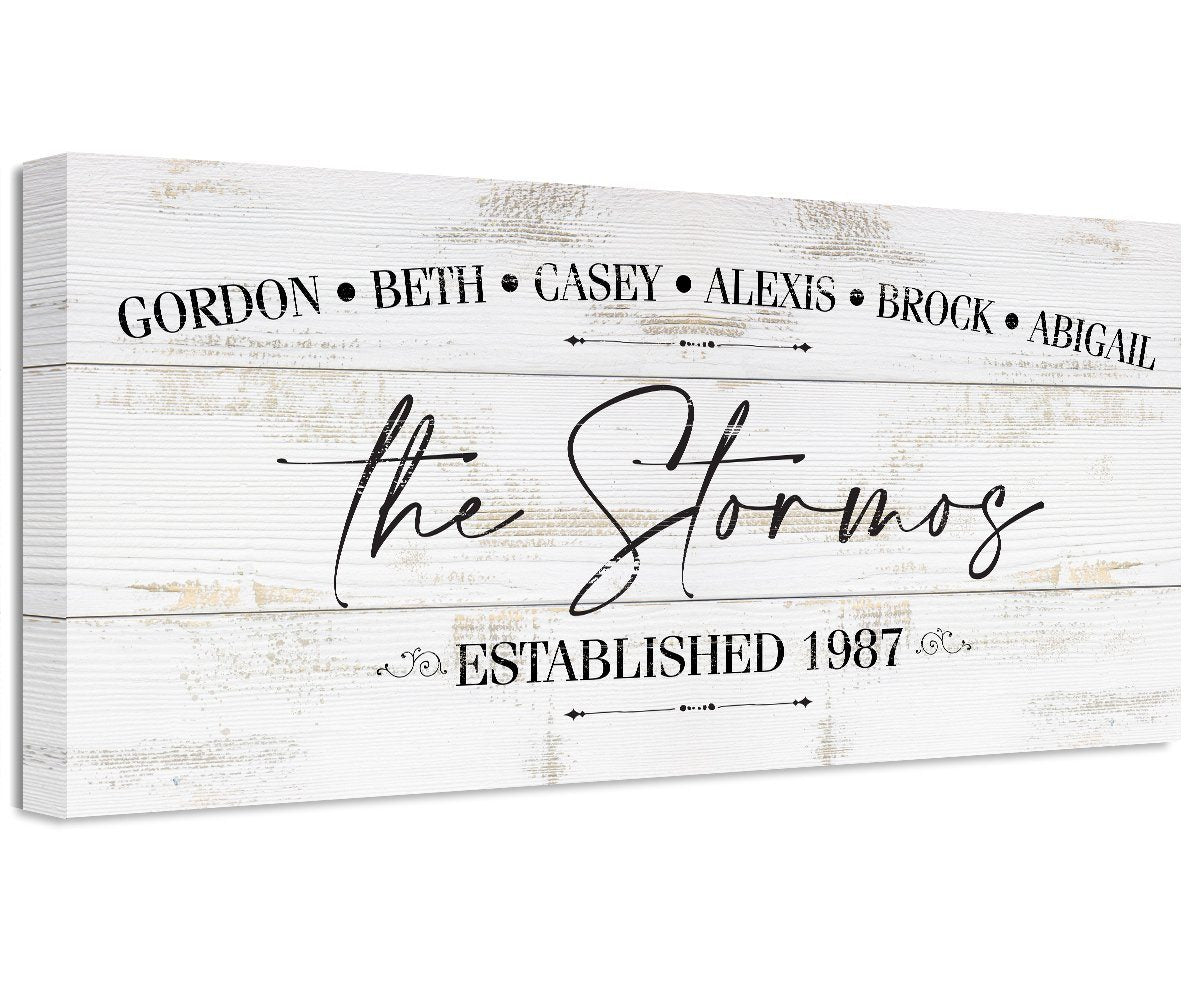 Personalized - Family Name - Canvas