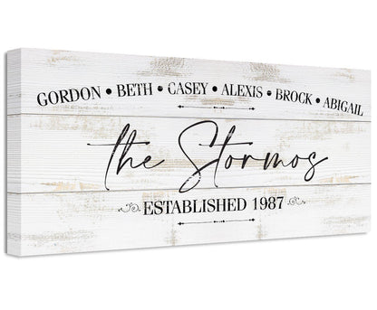 Personalized - Family Name - Canvas