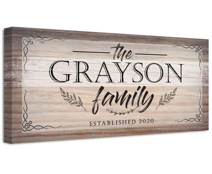 Personalized - Family Name - Canvas