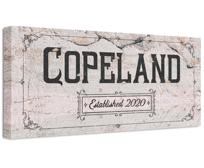Personalized - Family Name - Canvas