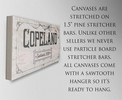 Personalized - Family Name - Canvas