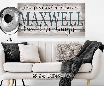 Personalized - Family Name - Canvas