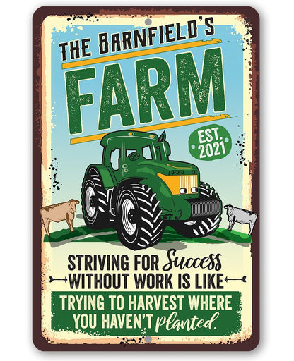 Personalized - Farm - Metal Sign