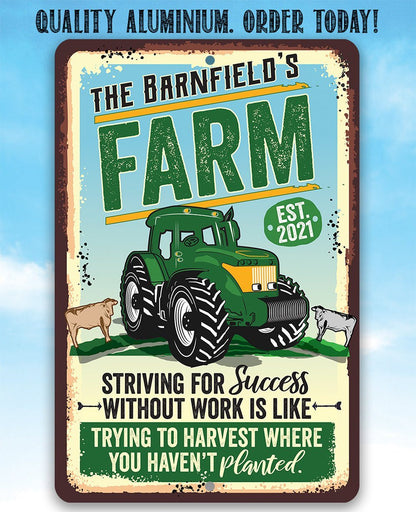 Personalized - Farm - Metal Sign