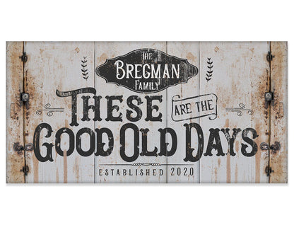 Personalized - Good Old Days - Canvas