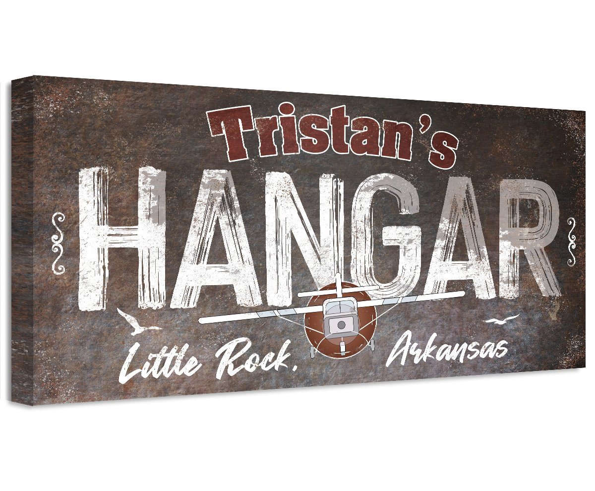 Personalized - Hangar Airplane - Canvas