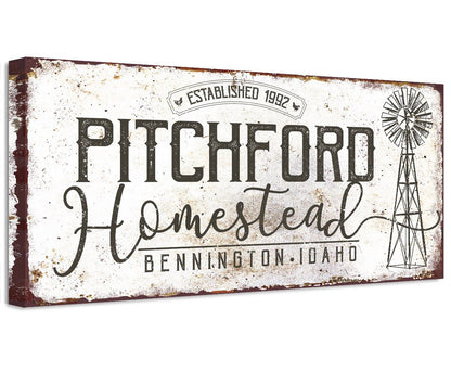 Personalized - Homestead Windmill - Canvas