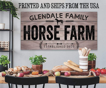 Personalized - Horse Farm - Canvas