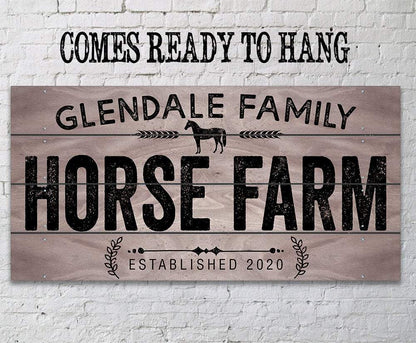 Personalized - Horse Farm - Canvas