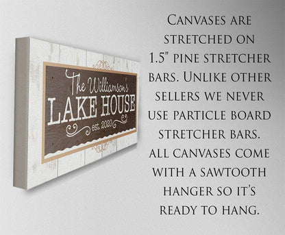 Personalized - Lake House - Canvas
