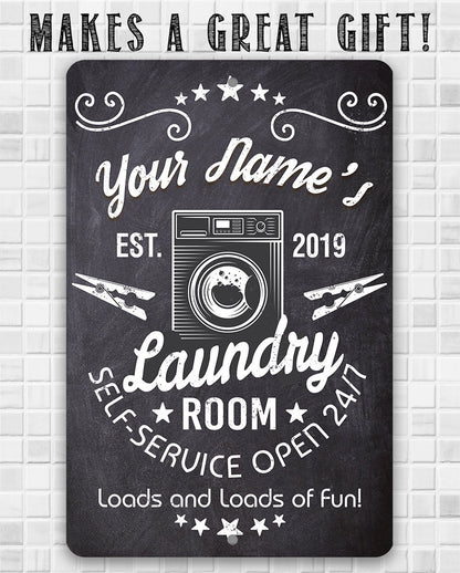 Personalized - Laundry -  Metal Sign
