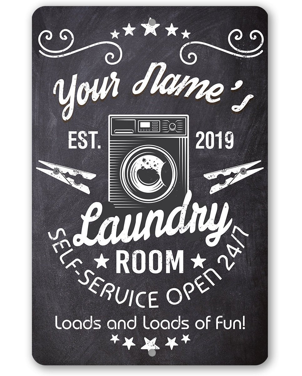 Personalized - Laundry -  Metal Sign