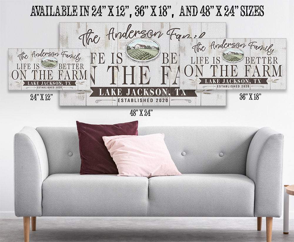 Personalized - Life Is Better On The Farm - Canvas