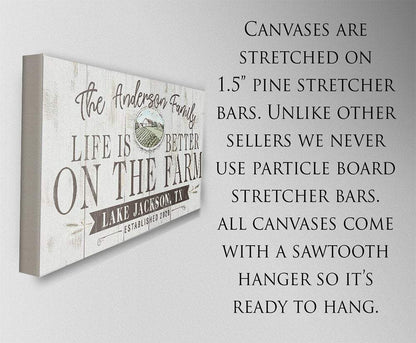 Personalized - Life Is Better On The Farm - Canvas