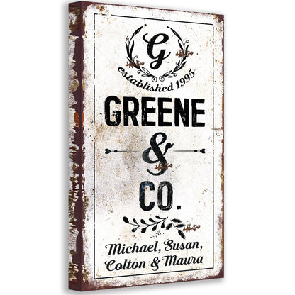 Personalized - Name & Co - Canvas