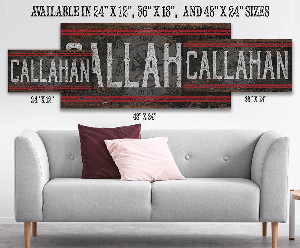 Personalized - Name Firefighter - Canvas
