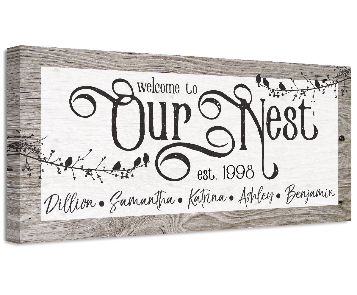 Personalized - Our Nest - Canvas