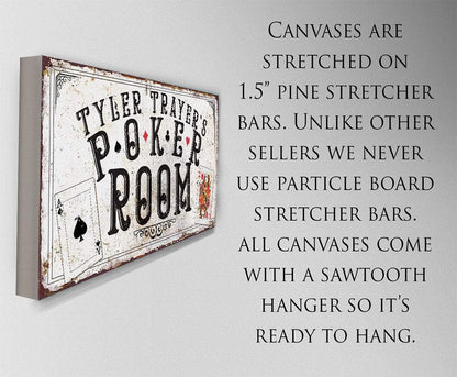 Personalized - Poker Room - Canvas