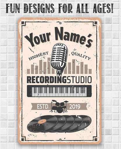 Personalized - Recording Studio - Metal Sign