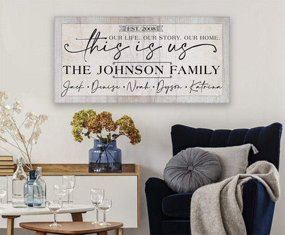Personalized - This Is Us Our Life - Canvas