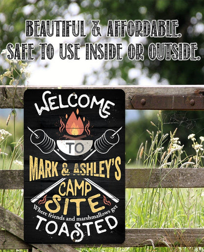 Personalized - Welcome To Our Campsite - Metal Sign