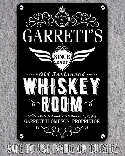 Personalized - Whiskey Room - Metal Sign